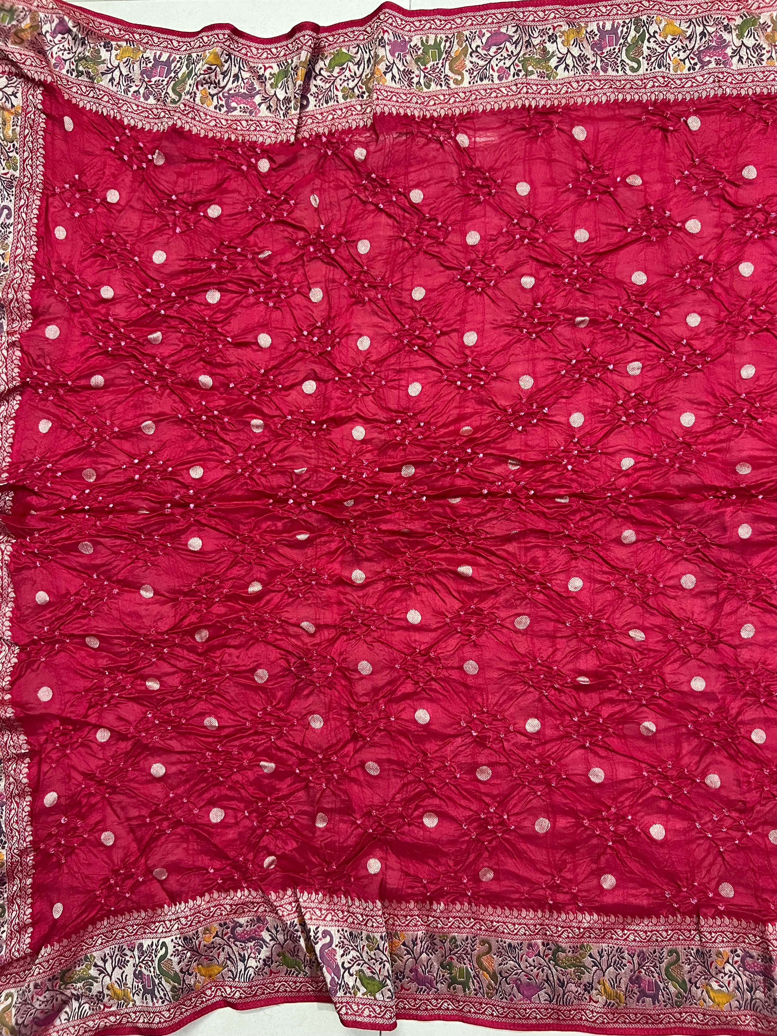 Tussar Bandhej Saree