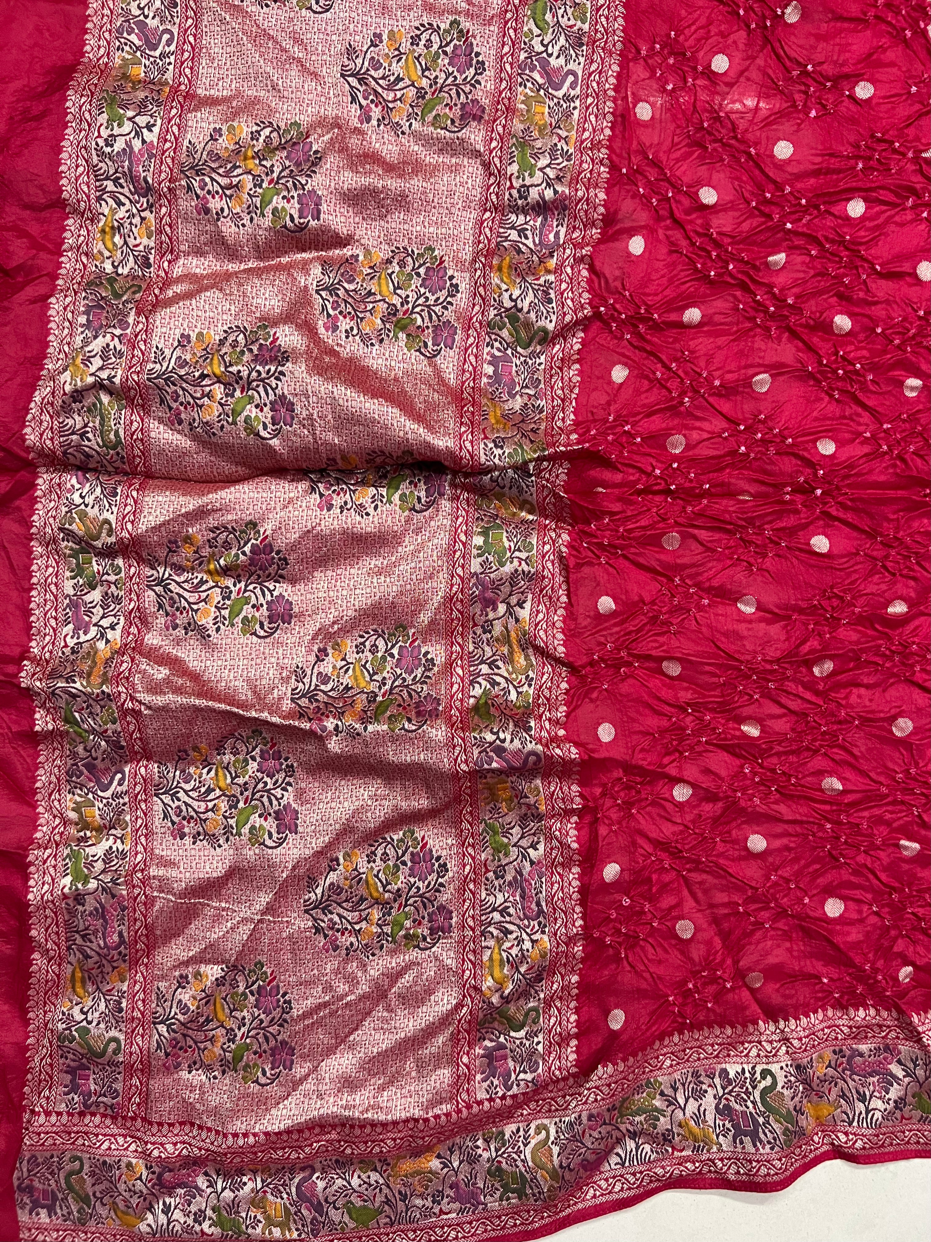 Tussar Bandhej Saree