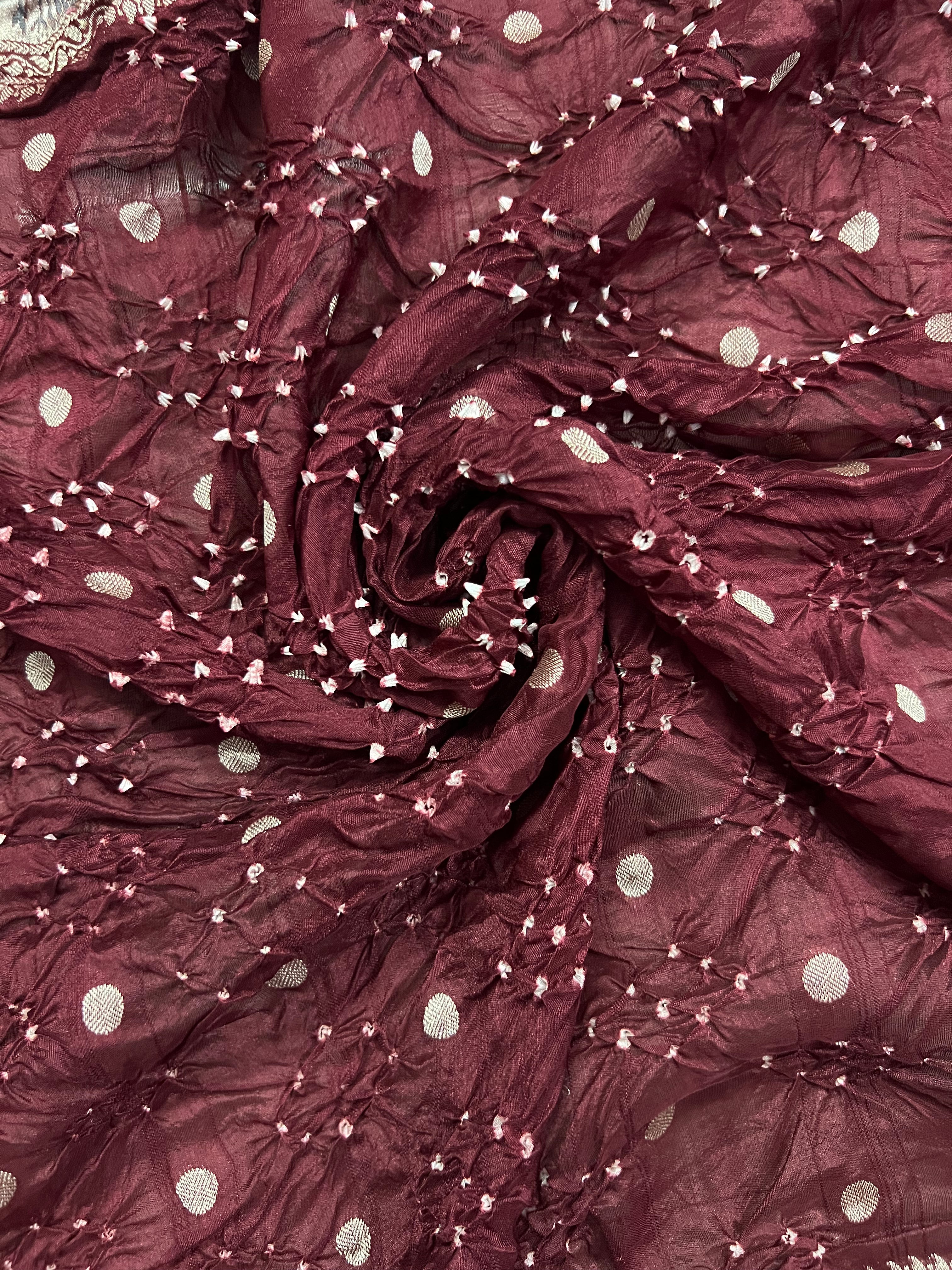 Tussar Bandhej Saree Secondary image