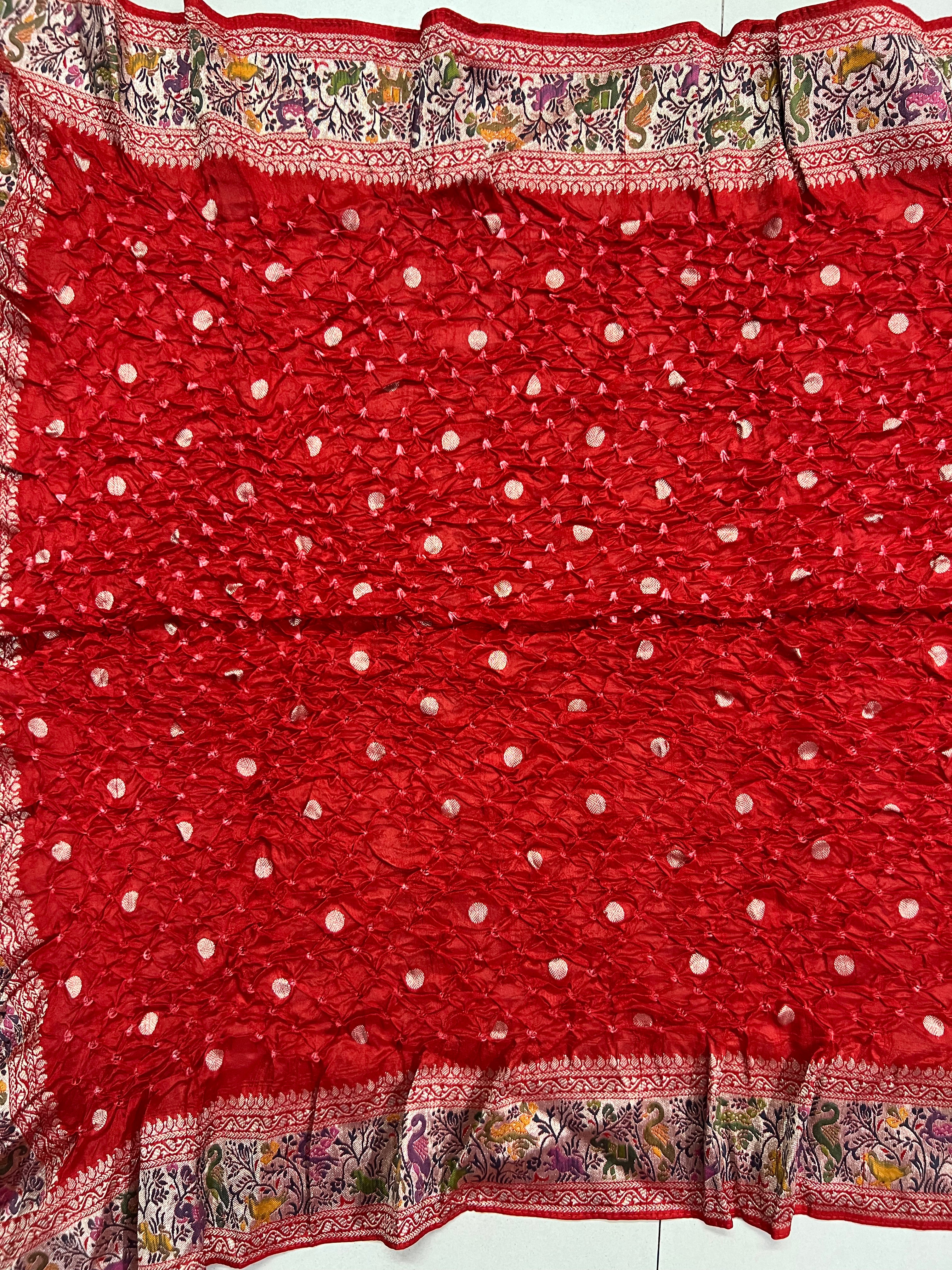 Tussar Bandhej Saree