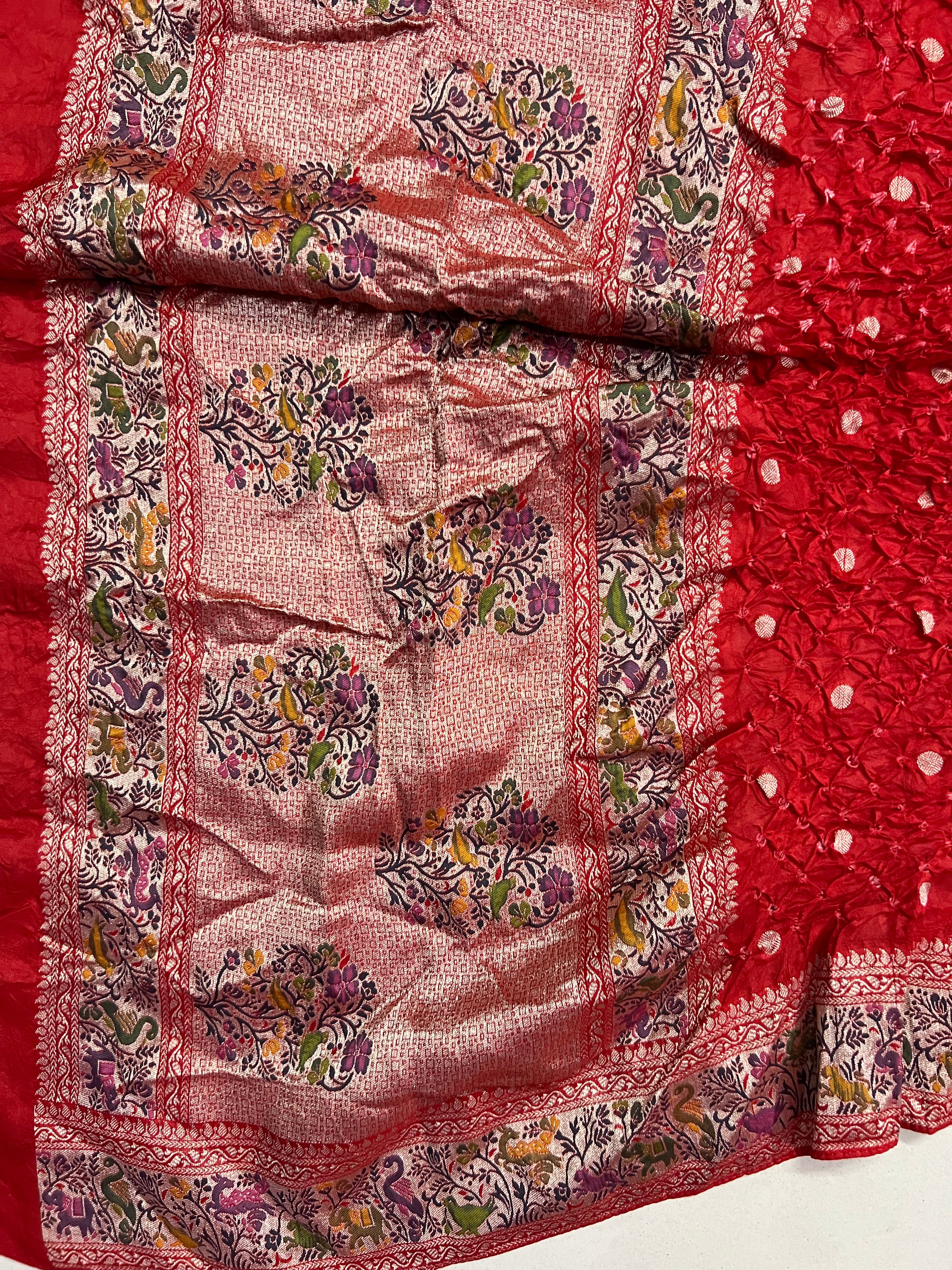 Tussar Bandhej Saree