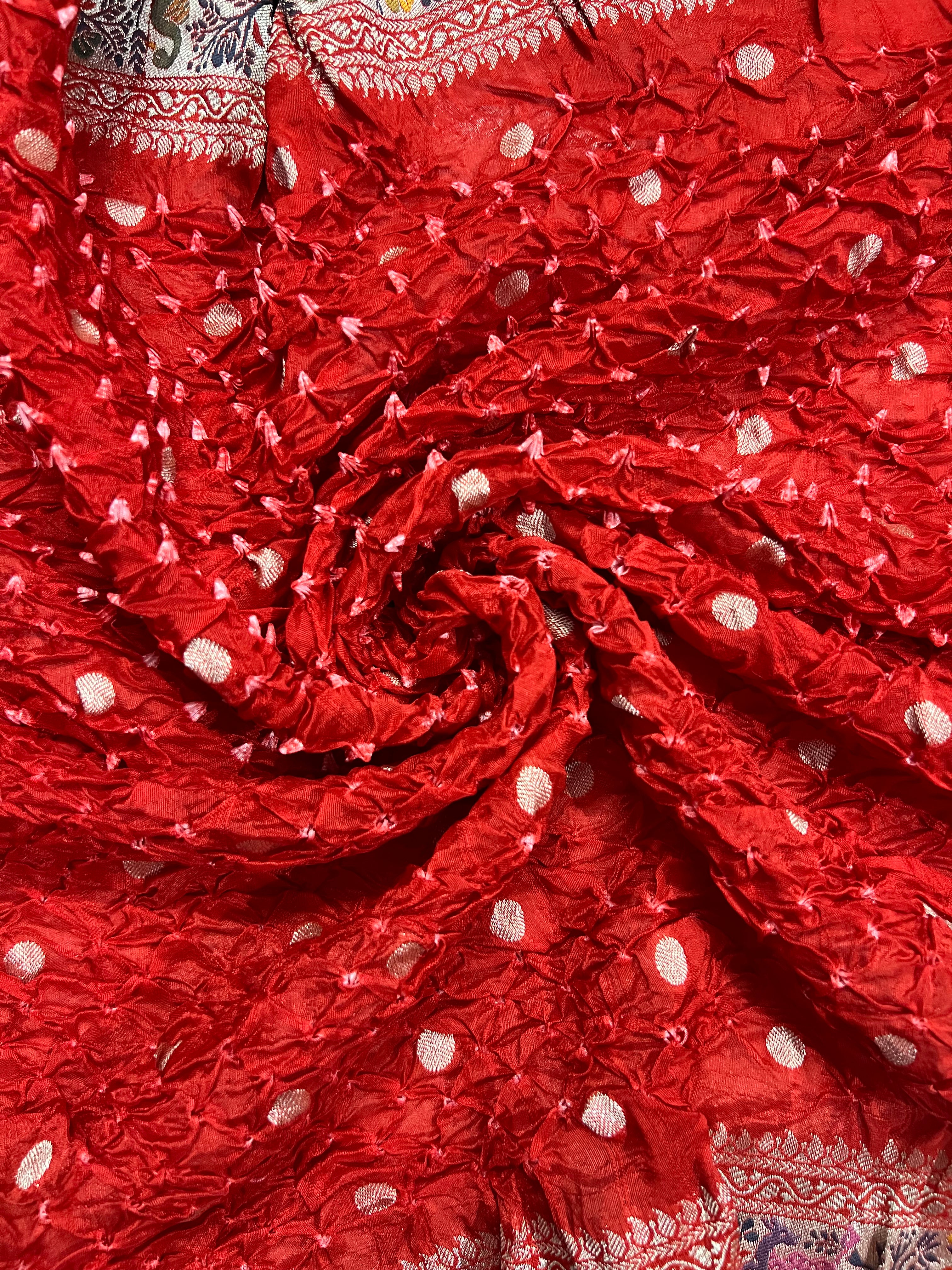 Tussar Bandhej Saree Secondary image