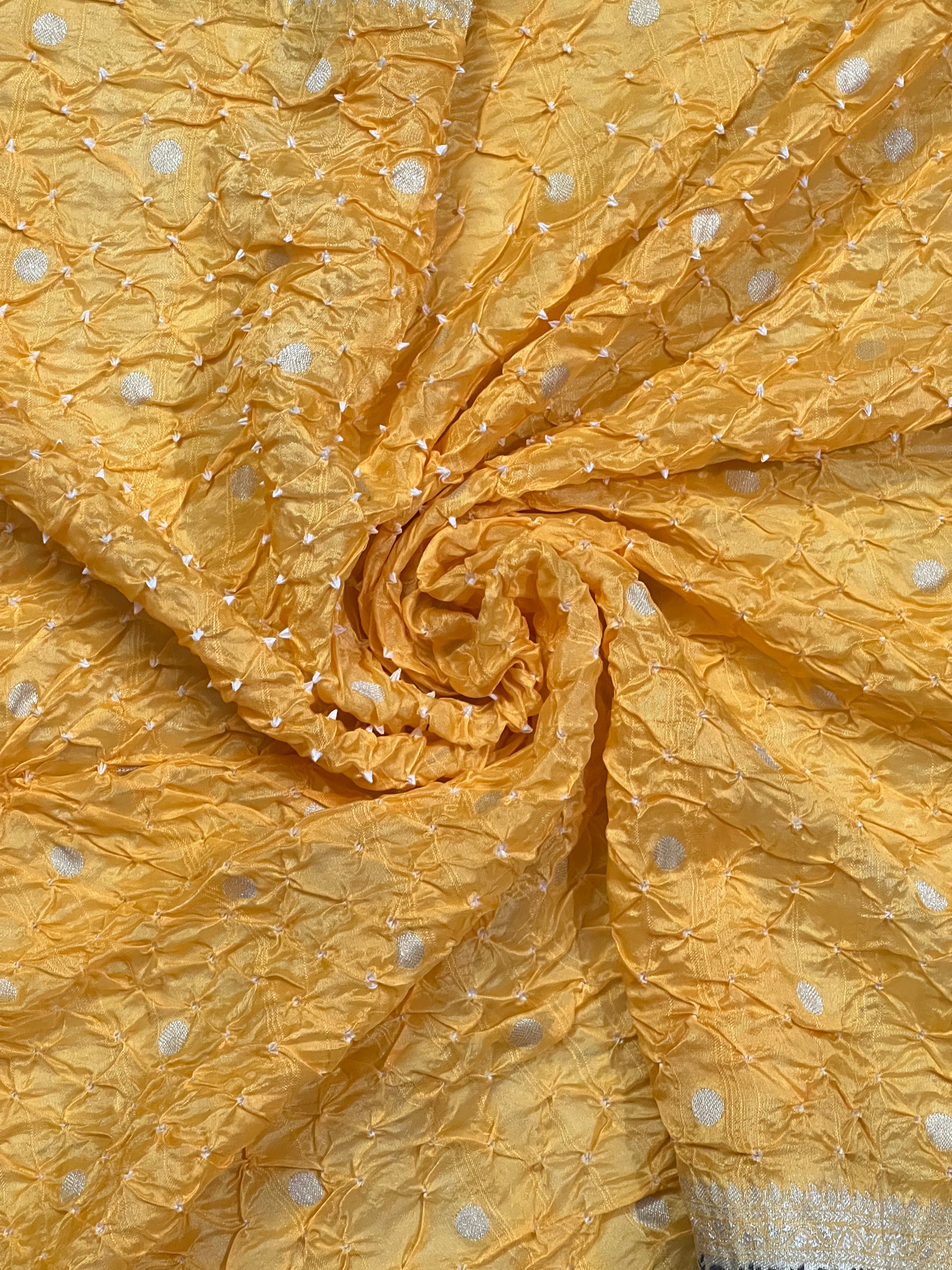 Tussar Bandhej Saree Secondary image