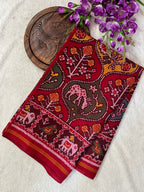 Handwoven Patola Silk Saree Matka Designer Multi Motif