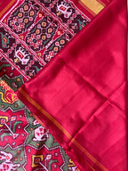 Handwoven Patola Silk Saree Elephant Designer