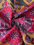 Handwoven Patola Silk Saree Elephant & Perrot Designer