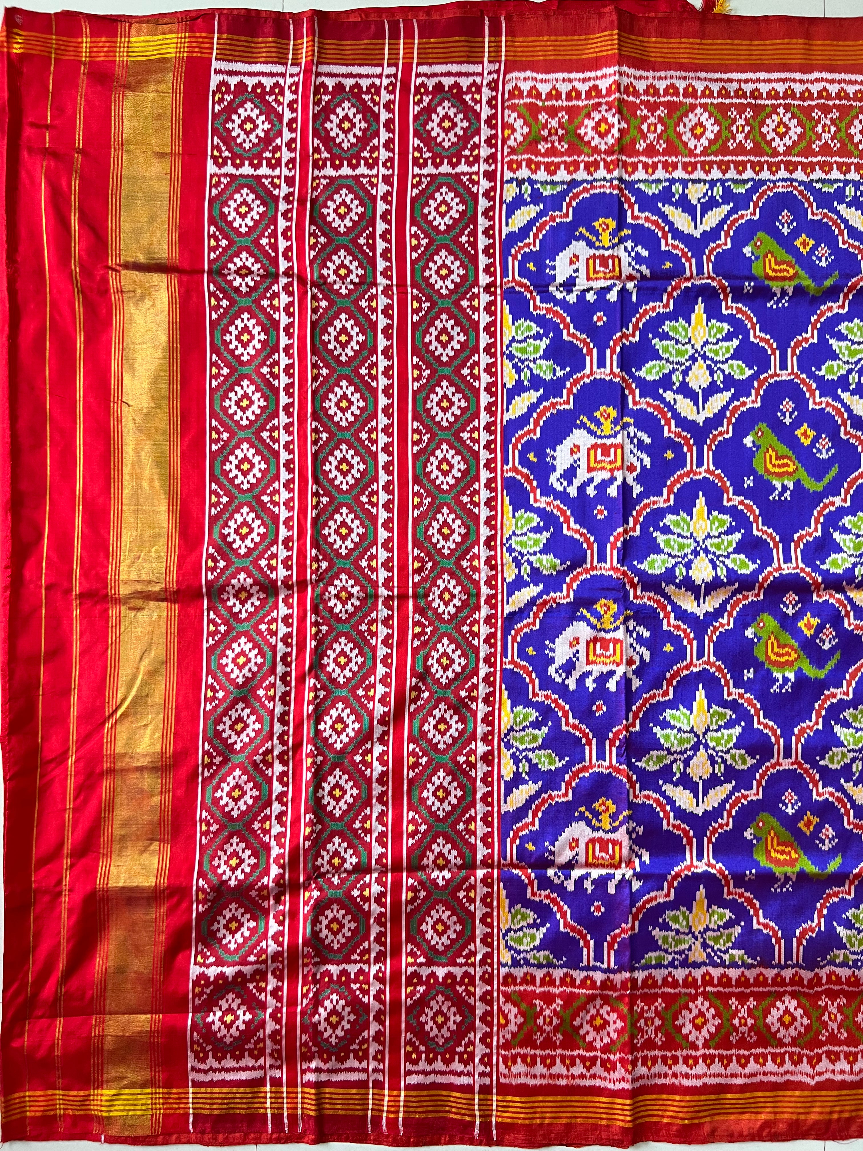 Handwoven Patola Silk Saree Traditional Design
