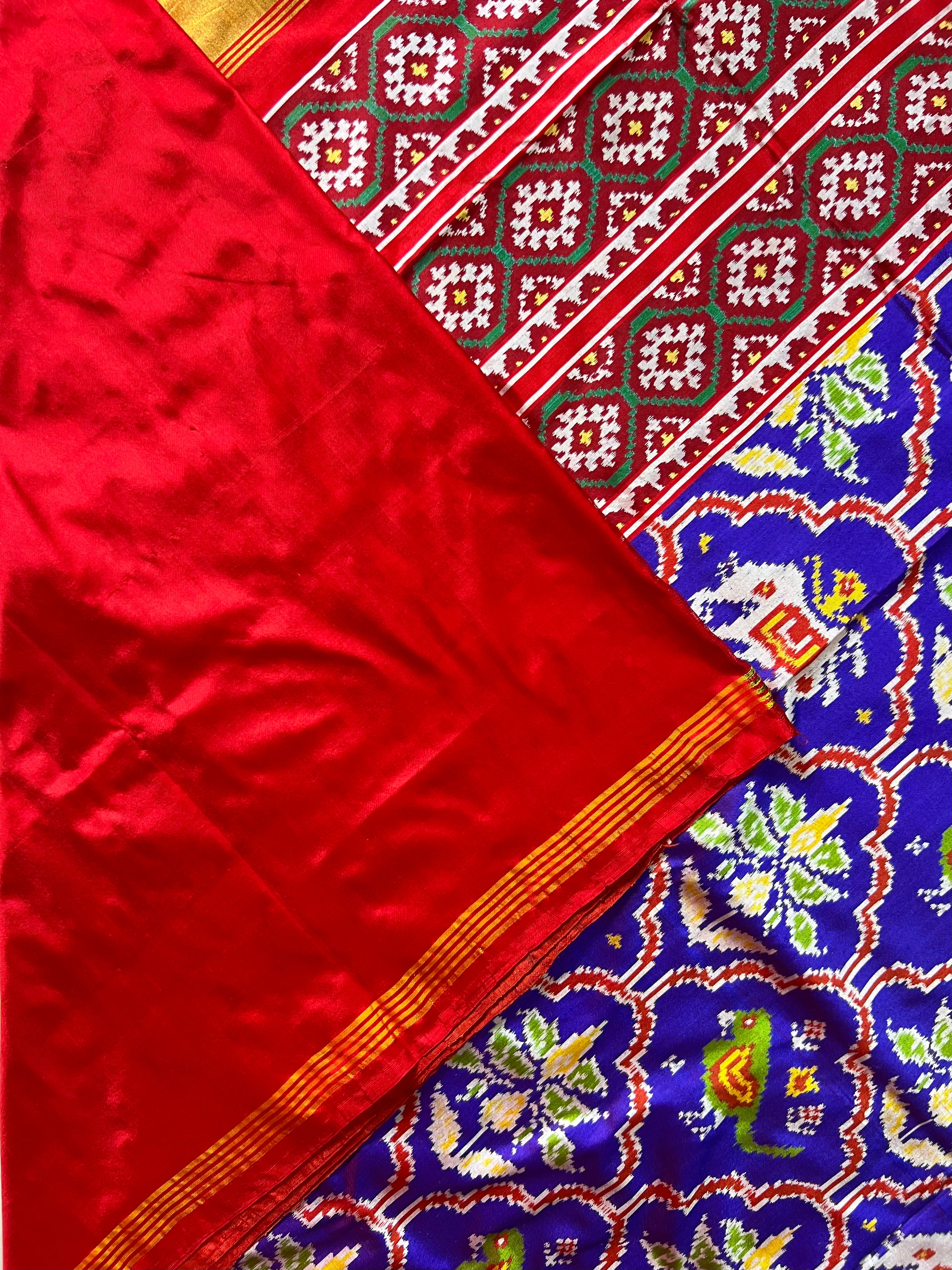Handwoven Patola Silk Saree Traditional Design
