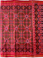 Handwoven Patola Silk Saree Manekchowk Green Dhoop Chaav