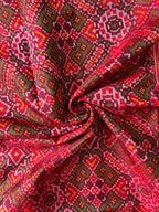 Handwoven Patola Silk Saree Manekchowk Green Dhoop Chaav