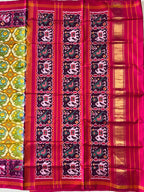 Handwoven Patola Silk Saree Rose Designer