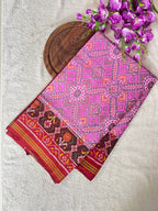 Handwoven Patola Silk Saree Manekchowk design