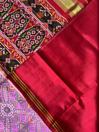 Handwoven Patola Silk Saree Manekchowk design