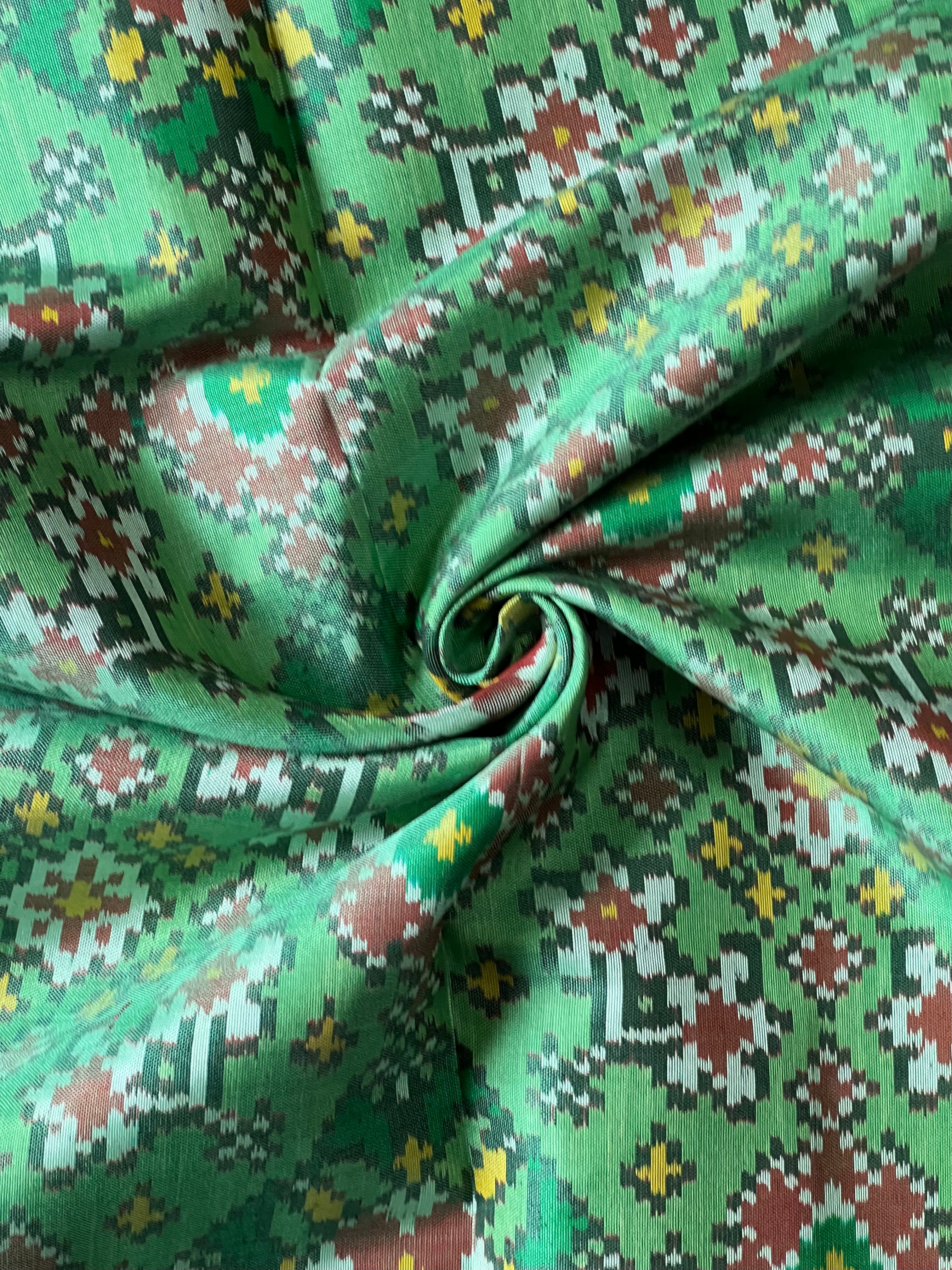 Handwoven Patola Silk Saree Navratna