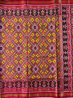 Handwoven Patola Silk Saree Yellow ManekChowk