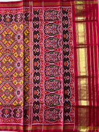 Handwoven Patola Silk Saree Yellow ManekChowk