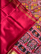 Handwoven Patola Silk Saree Yellow ManekChowk