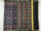 Handwoven Patola Silk Saree Navratna Black