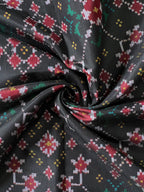 Handwoven Patola Silk Saree Navratna Black