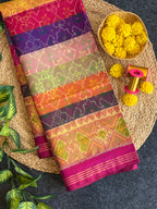 Multicolor Handwoven Patola Silk Saree