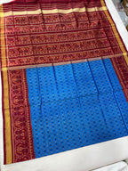 Blue And Maroon Daliya Bhat Design Patola Silk Saree