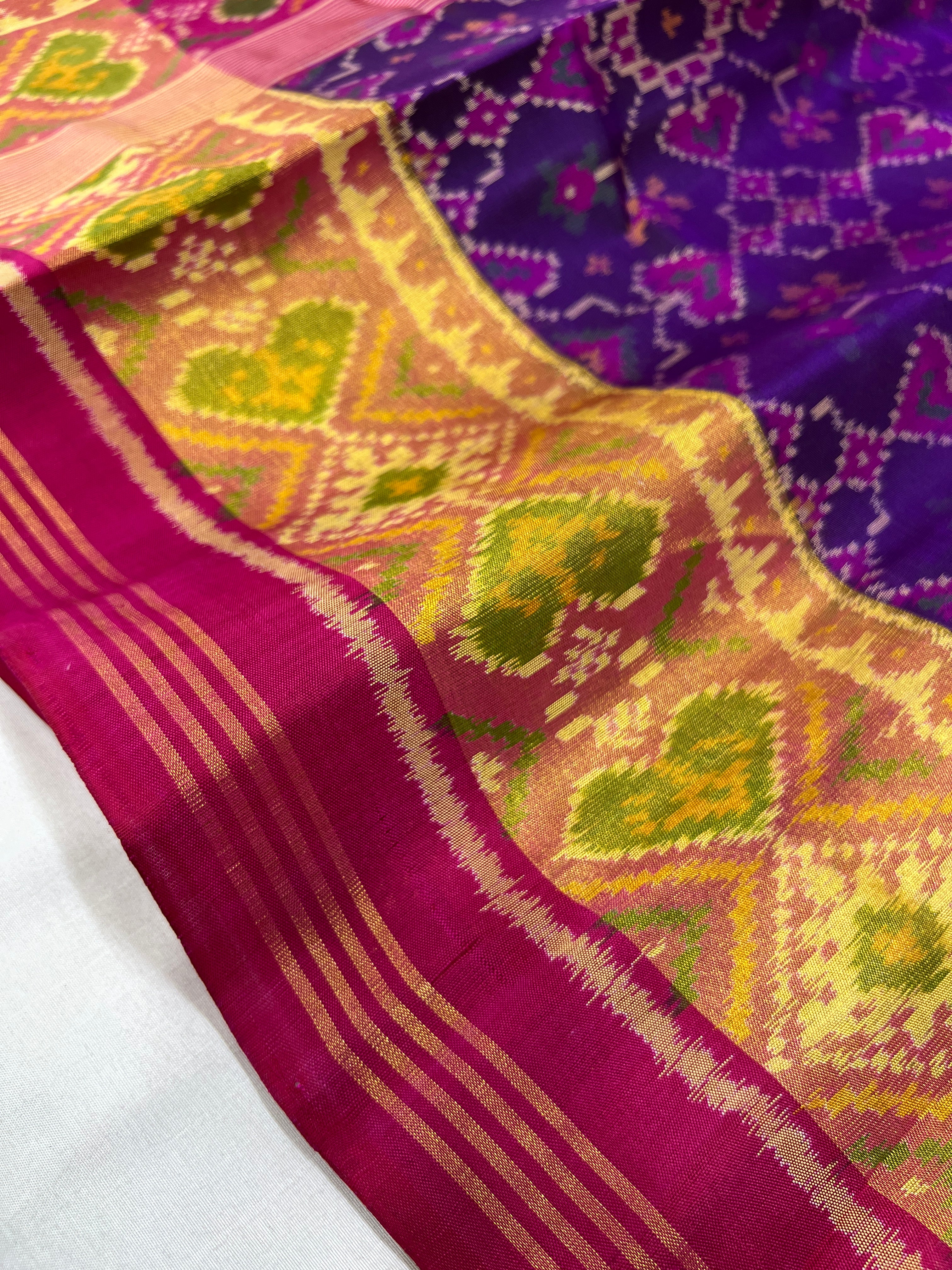 Navratna-Manekchowk Mix Design Patola Silk Saree