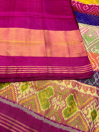 Multicolor Traditional Design Handwoven Patola Silk Saree