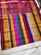 Multicolor Handwoven Patola Silk Saree