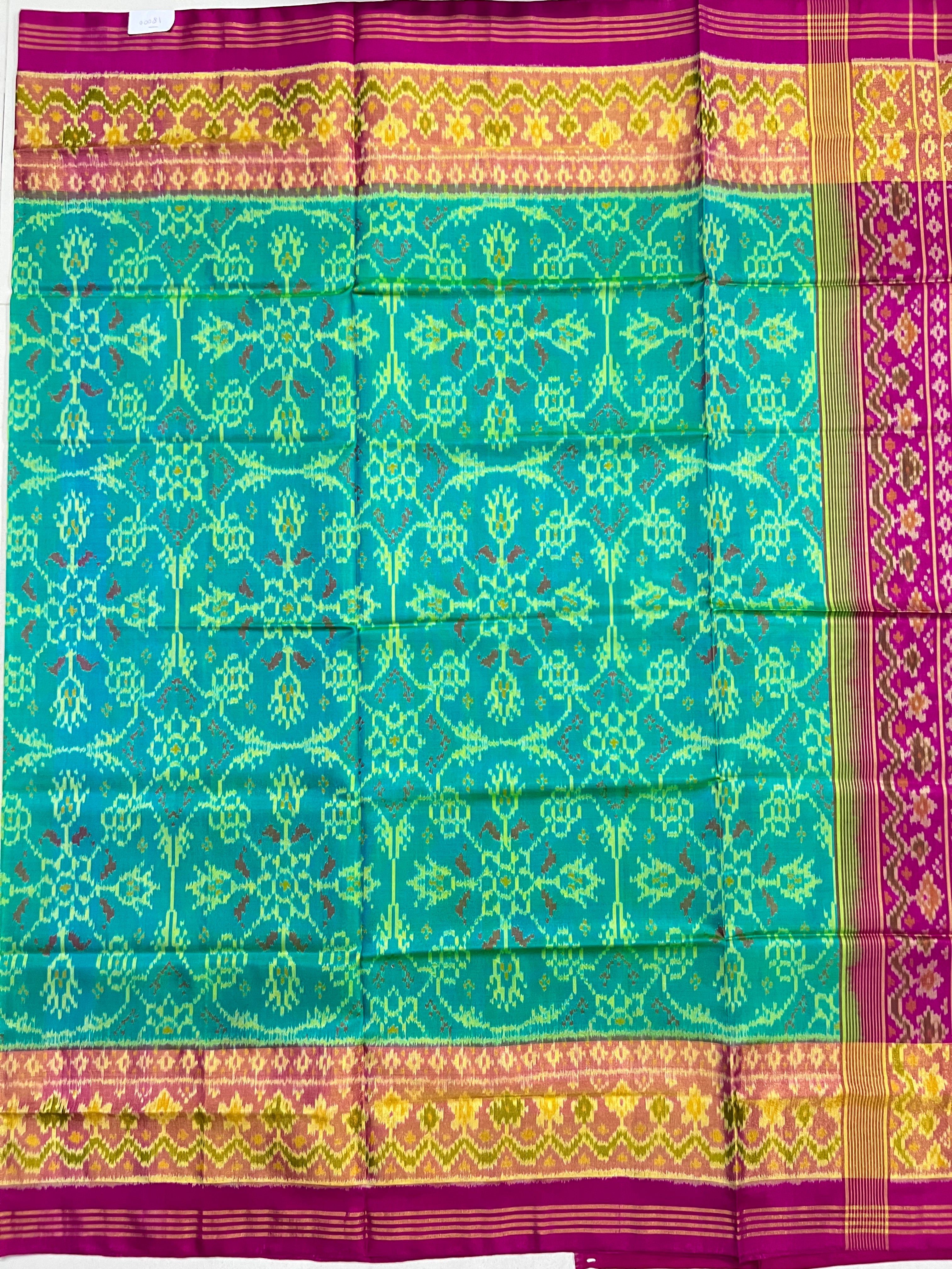 Handwoven Patola Silk Saree Chabadi Design