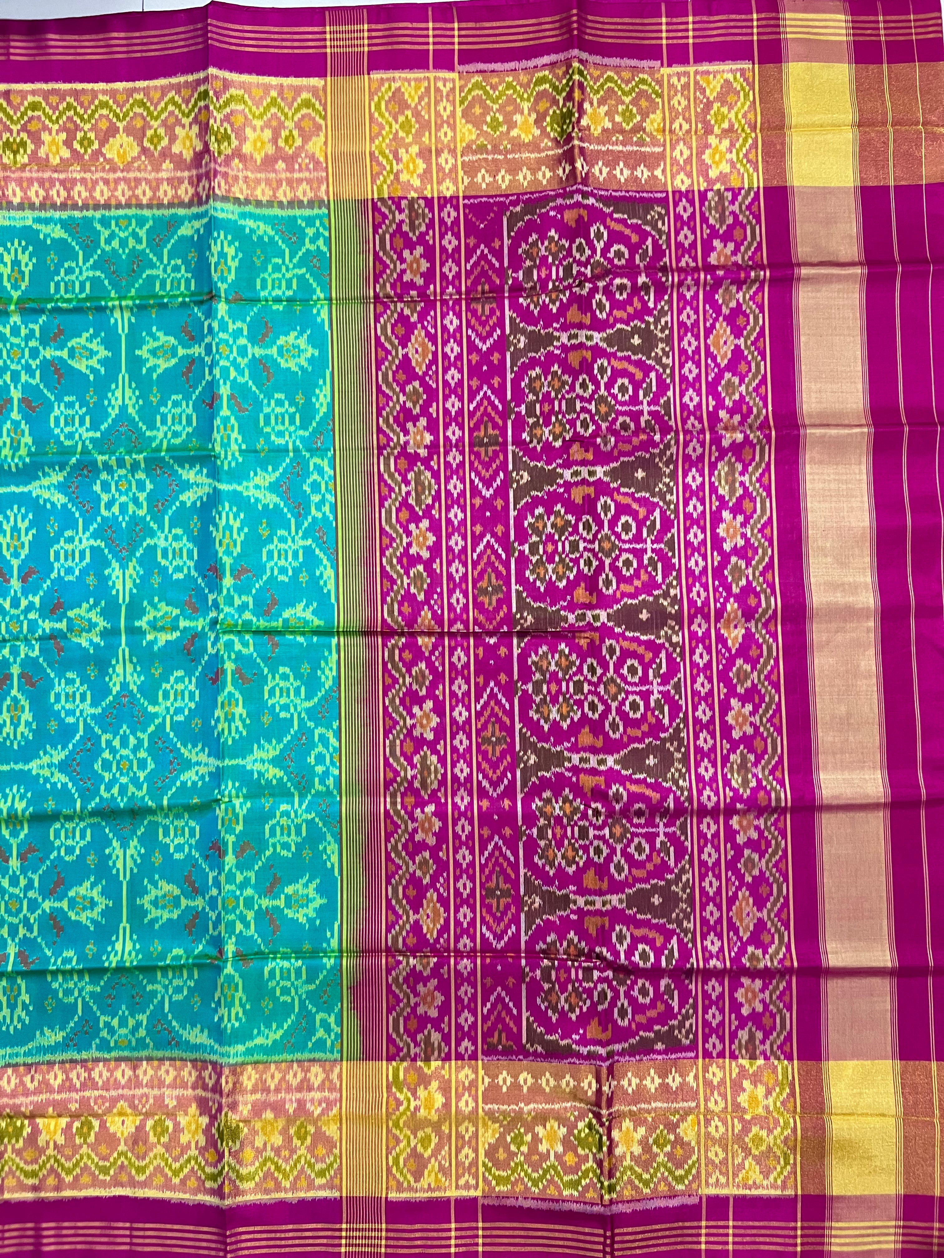Handwoven Patola Silk Saree Chabadi Design