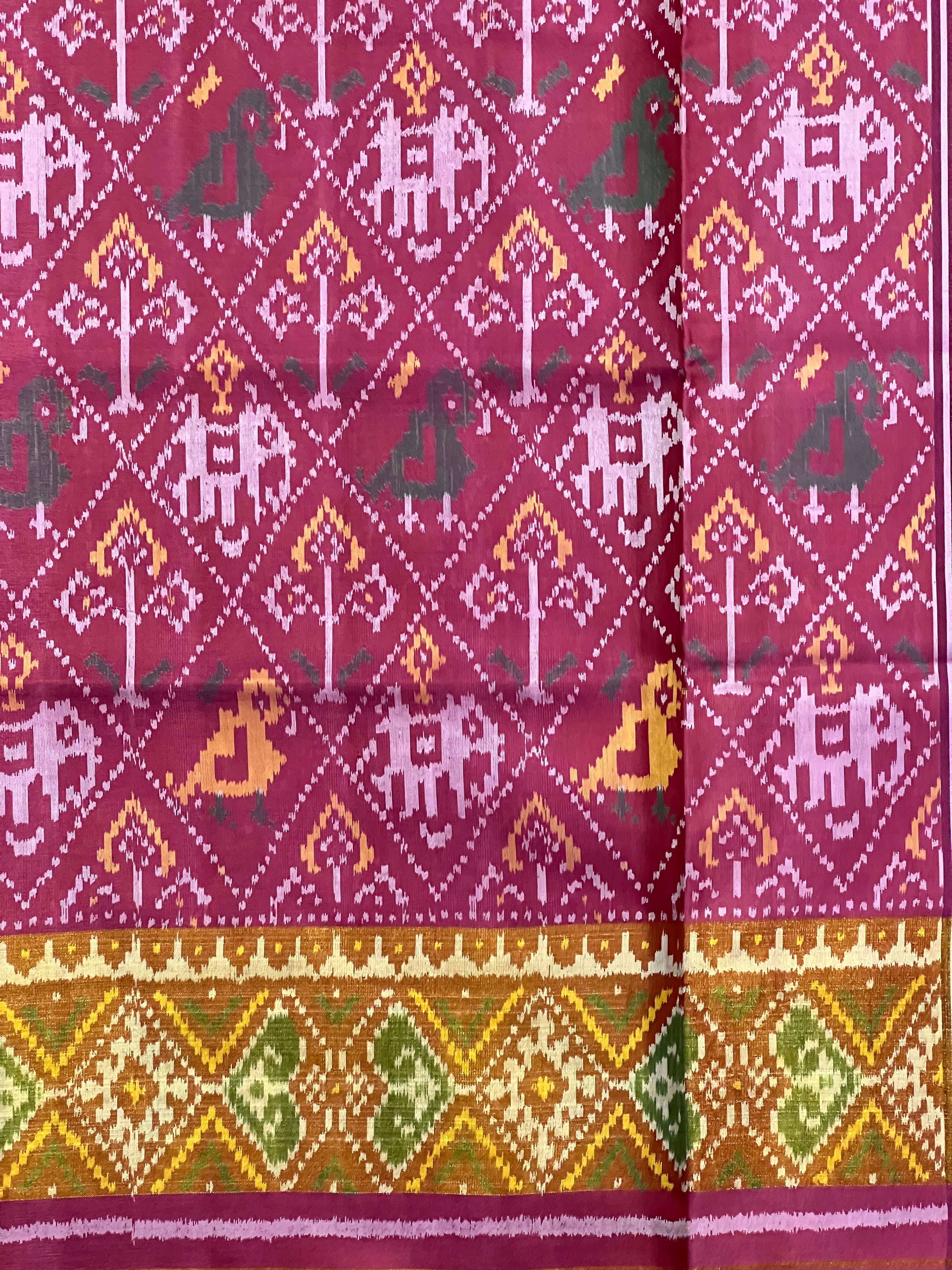 Handwoven Patola Silk Saree Narikunjan