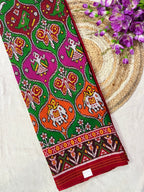 Twill Weaving Handwoven Patola Silk Saree