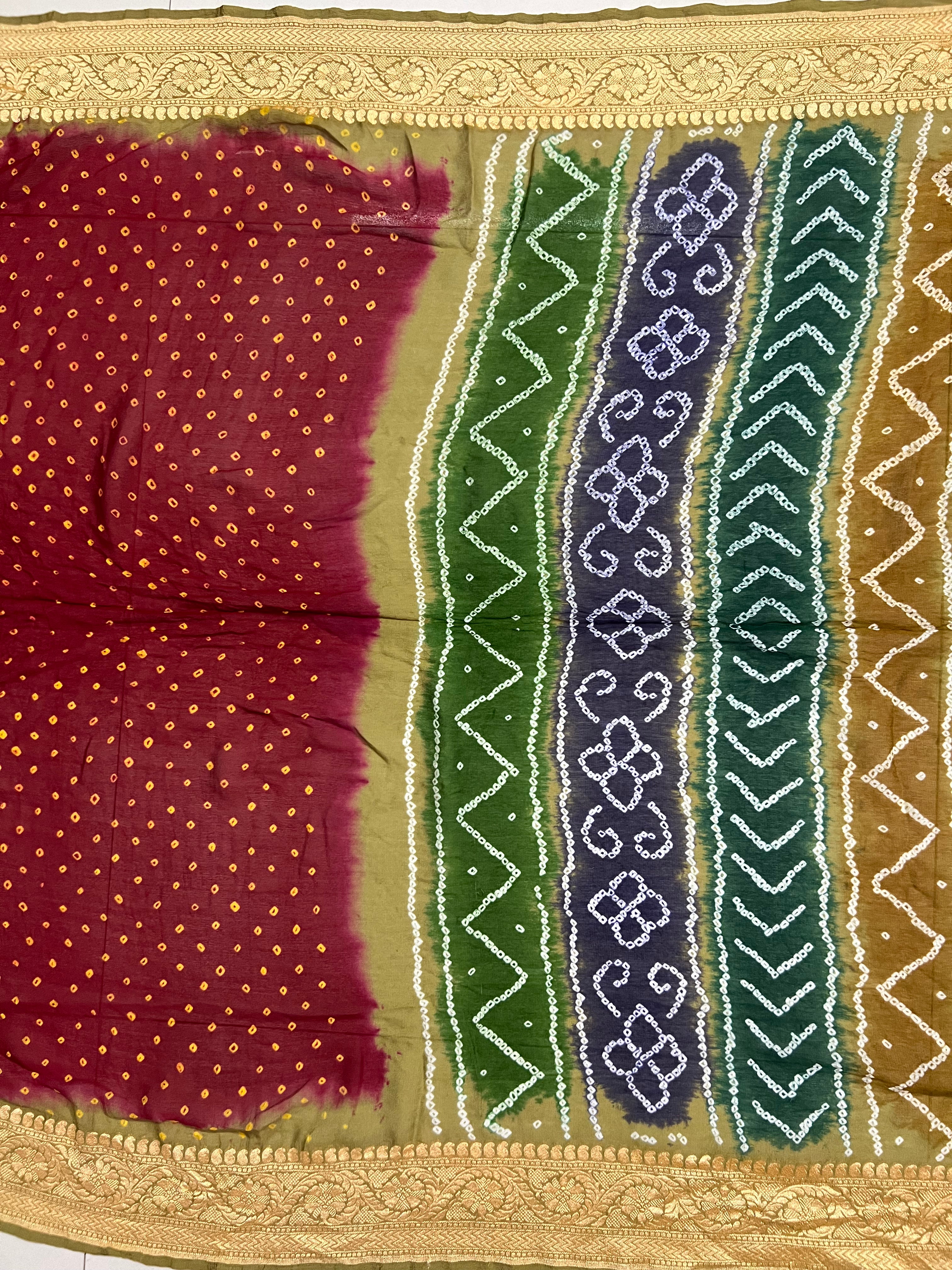 Georgette Handloom Bandhej Saree