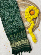 Gaji Silk Bandhej Dupatta