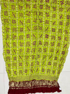 Gaji Silk Checks Bandhej Dupatta
