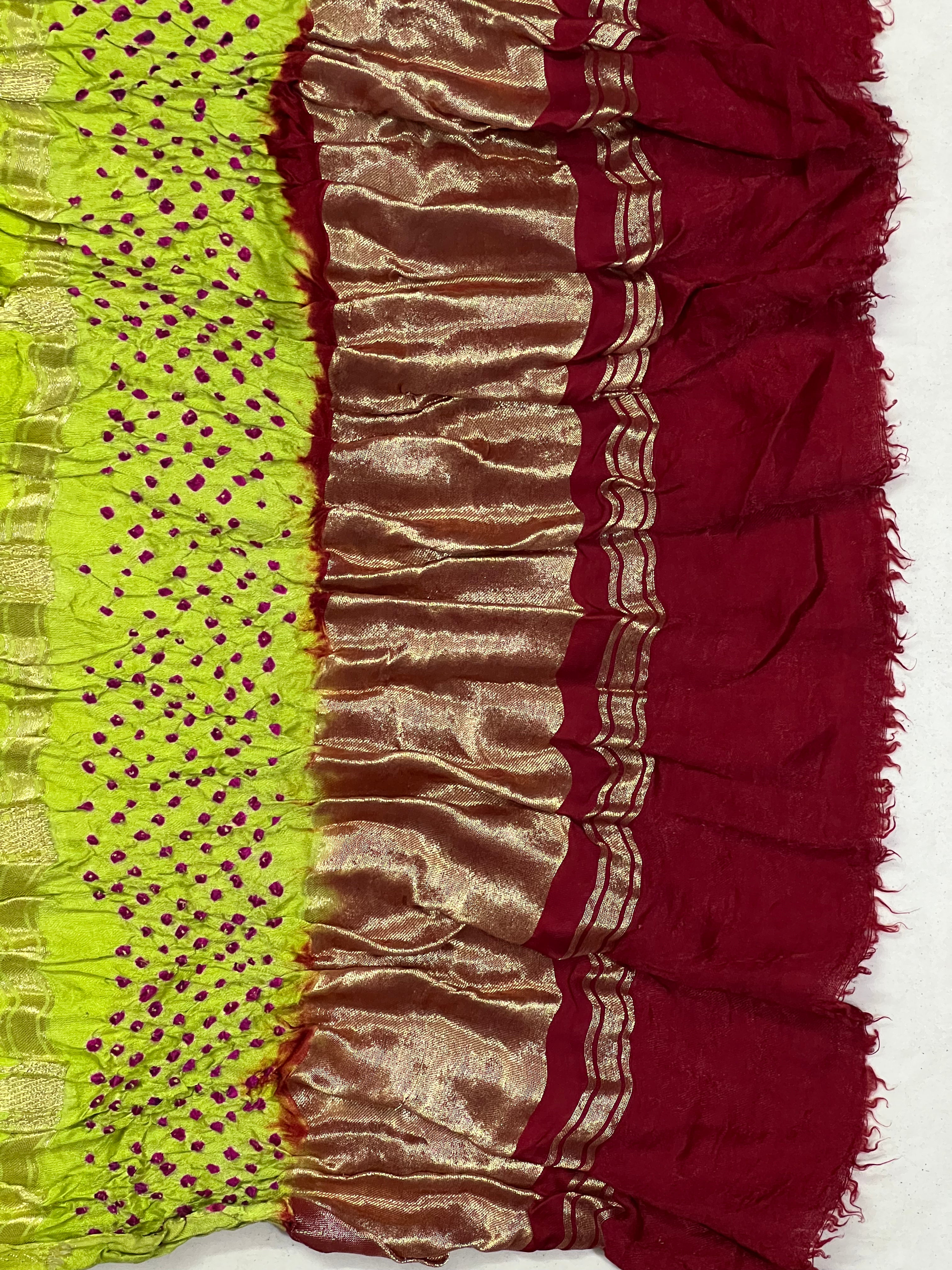 Gaji Silk Checks Bandhej Dupatta