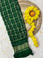 Gaji Silk Checks Bandhej Dupatta