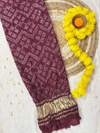 Gaji Silk Bandhej Dupatta