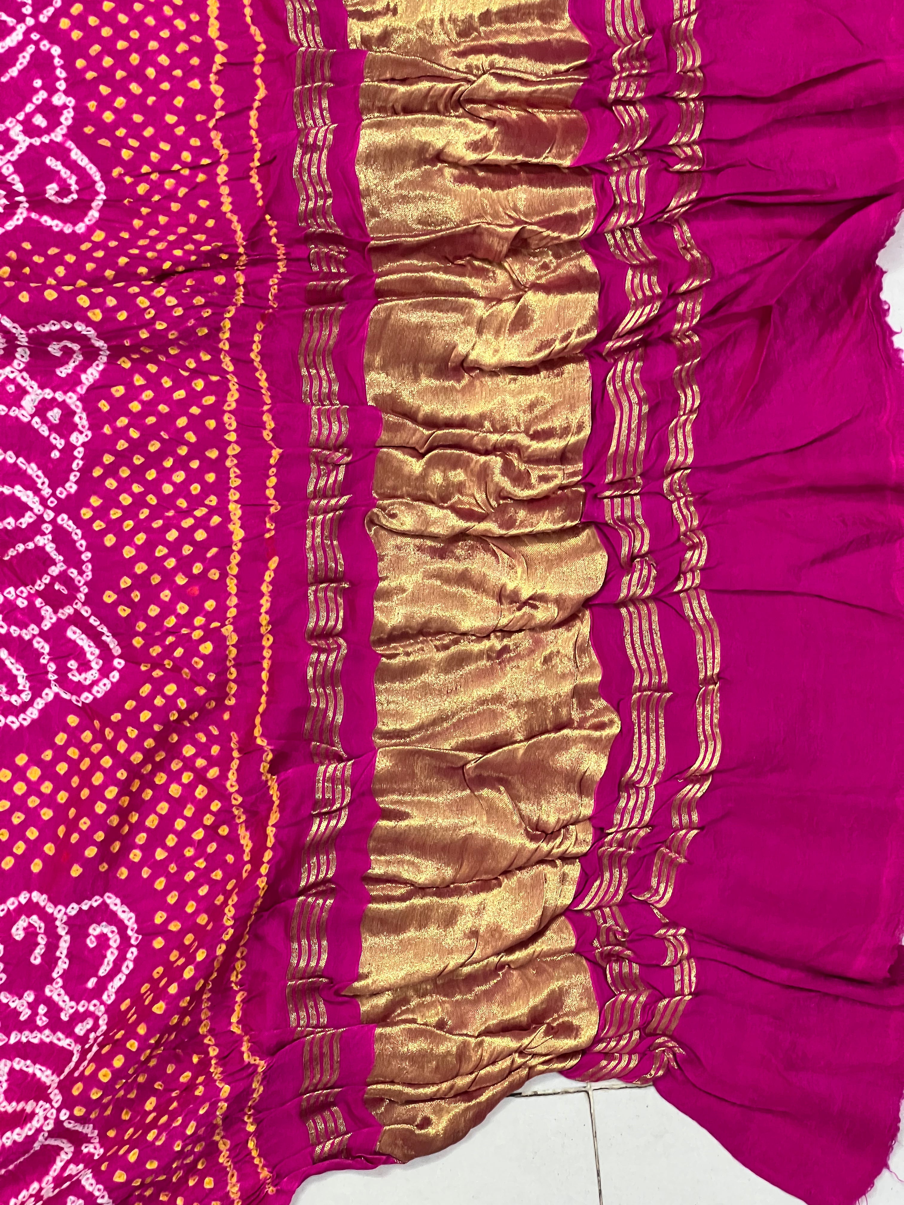 Gaji Silk Bandhej Dupatta