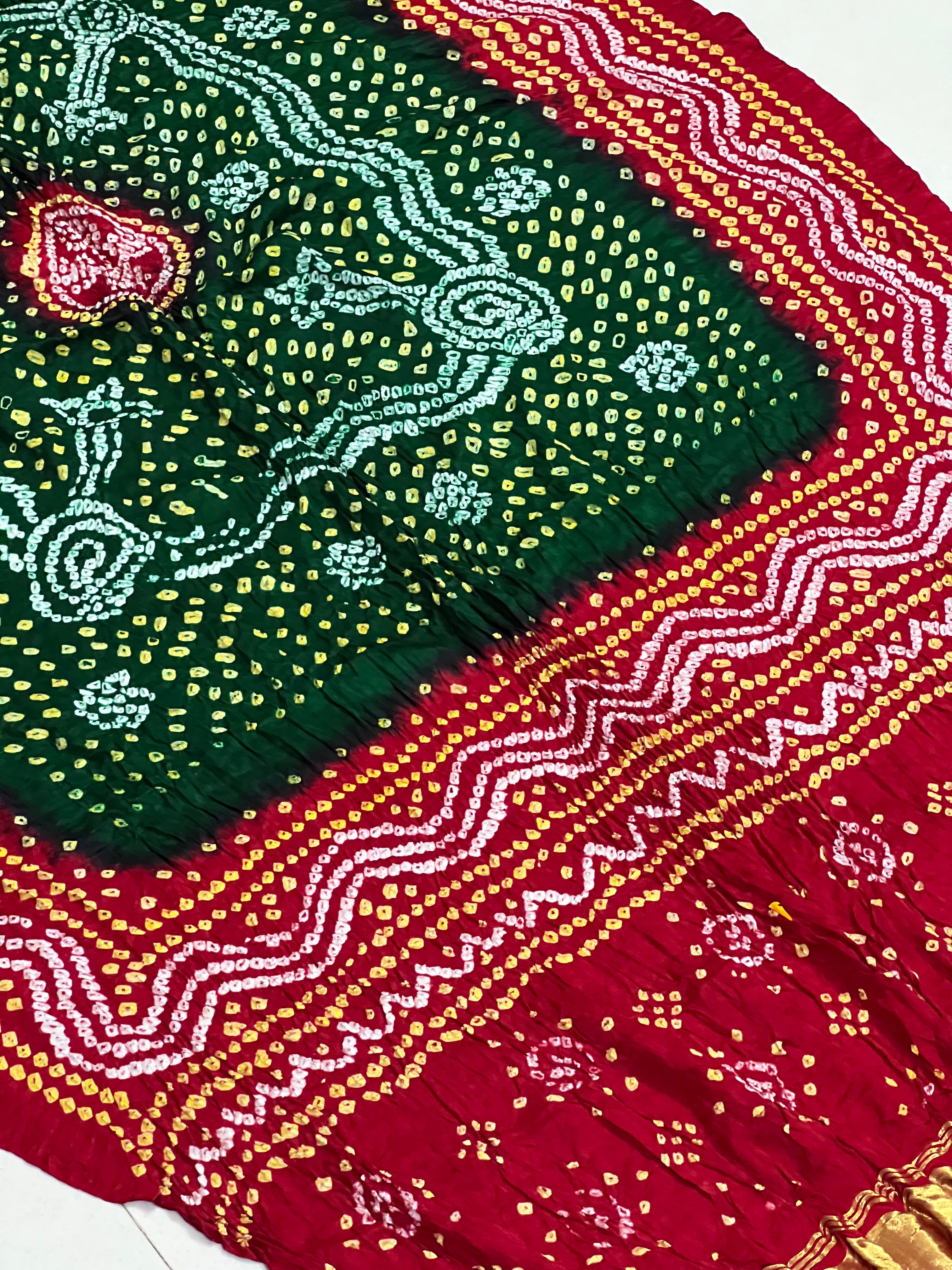 Gaji Silk Bandhej Dupatta