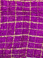 Gaji Silk Checks Bandhej Dupatta