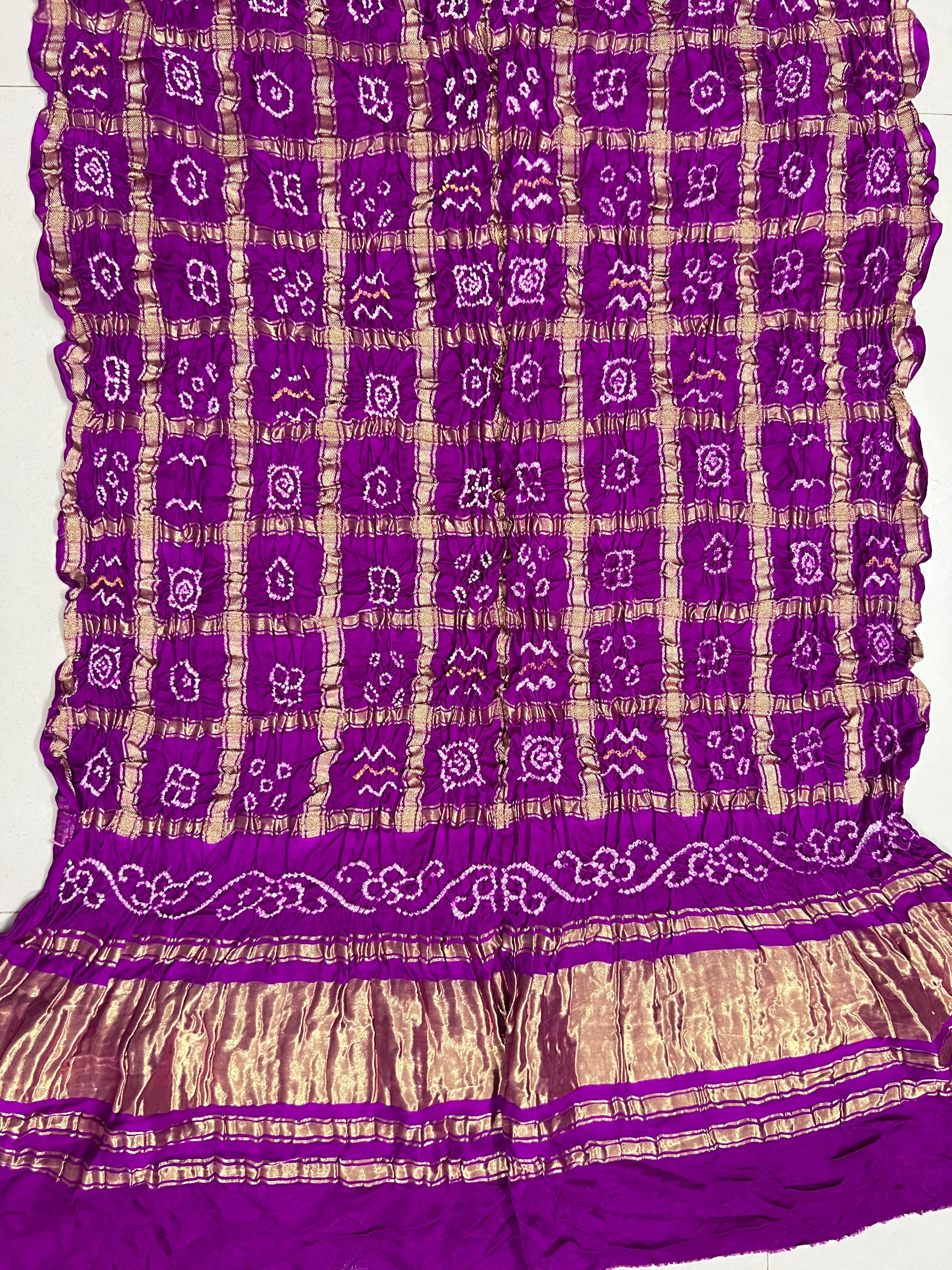 Gaji Silk Checks Bandhej Dupatta Secondary image