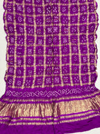 Gaji Silk Checks Bandhej Dupatta