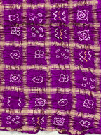 Gaji Silk Checks Bandhej Dupatta