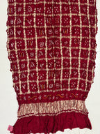 Gaji Silk Checks Bandhej Dupatta