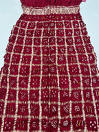 Gaji Silk Checks Bandhej Dupatta
