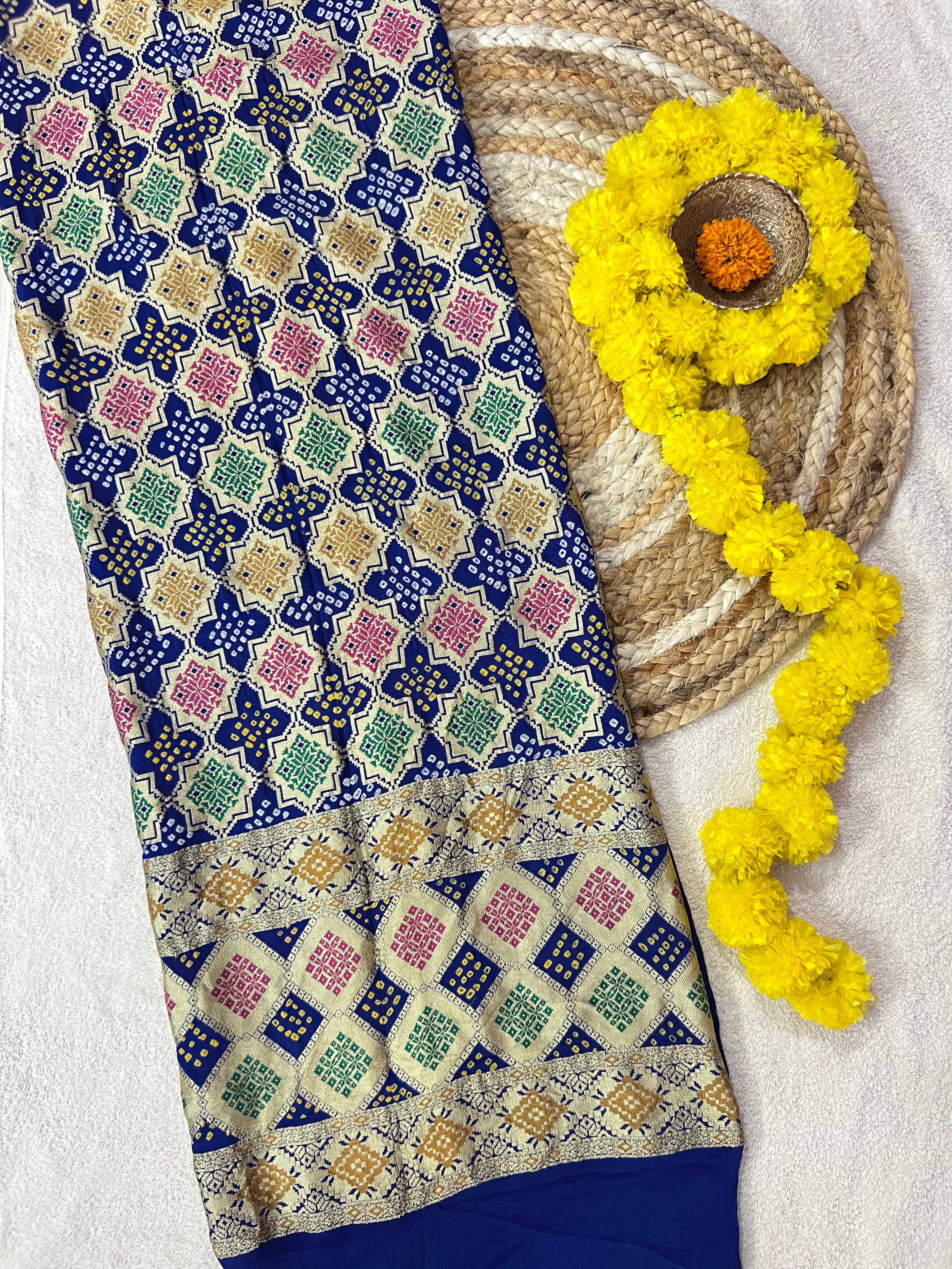 Georgette Bandhej Dupatta Main image