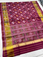 Handwoven Patola Silk Saree Narikunj Figure