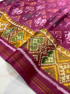 Handwoven Patola Silk Saree Narikunj Figure