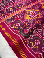 Handwoven Patola Silk Saree Star Design